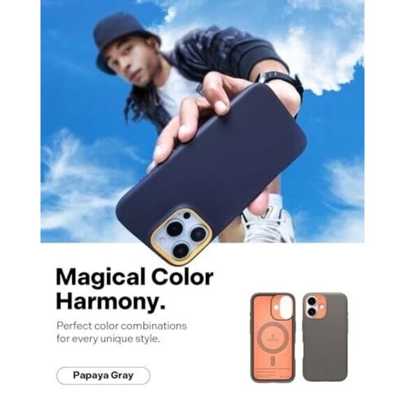 Caseology Nano Pop MagSafe Silicone Case for iPhone 16 - Military Grey - Picture 3 of 6